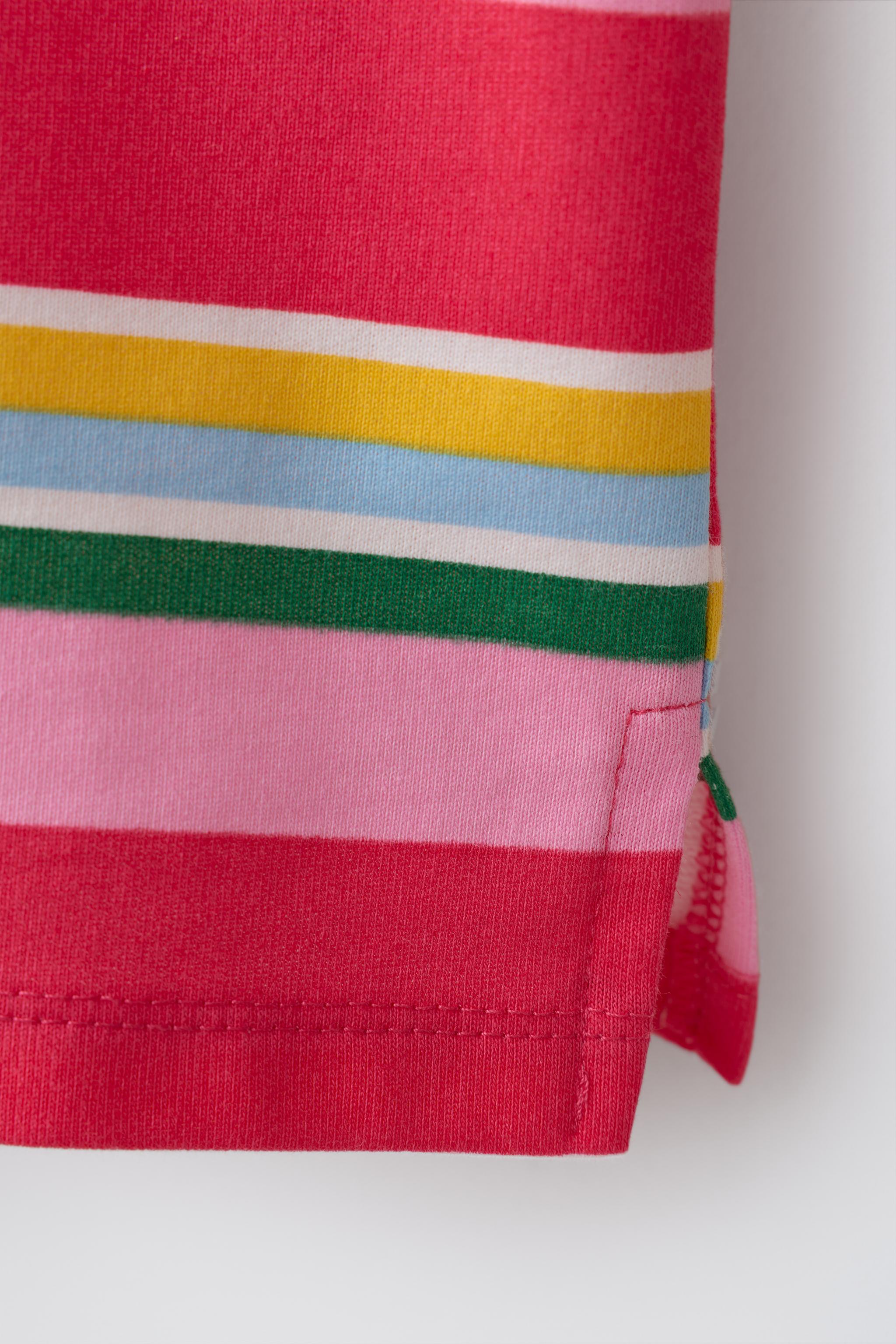 STRIPED POLO SHIRT WITH CONTRAST COLLAR